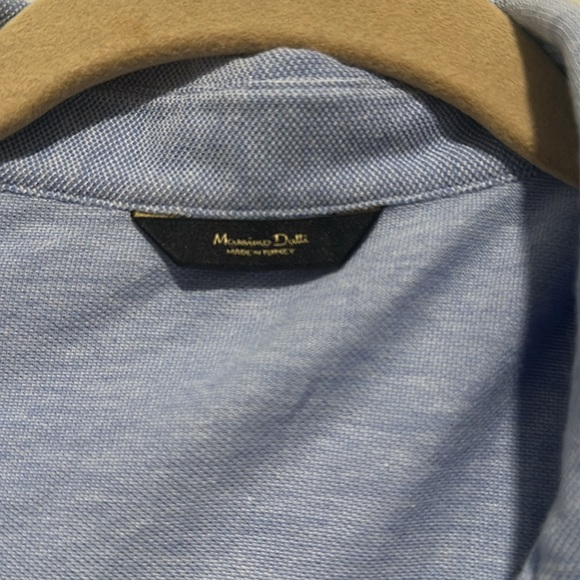 Men’s Mossimo Dutton 100% Cotton Pale Blue Short Sleeve  Polo Shirt Sz L - Picture 2 of 4